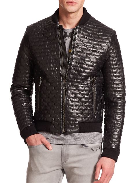 lederjacke versace|Versace jackets for men.